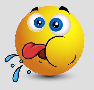 Çizgi film alay Emoji Smiley ifade