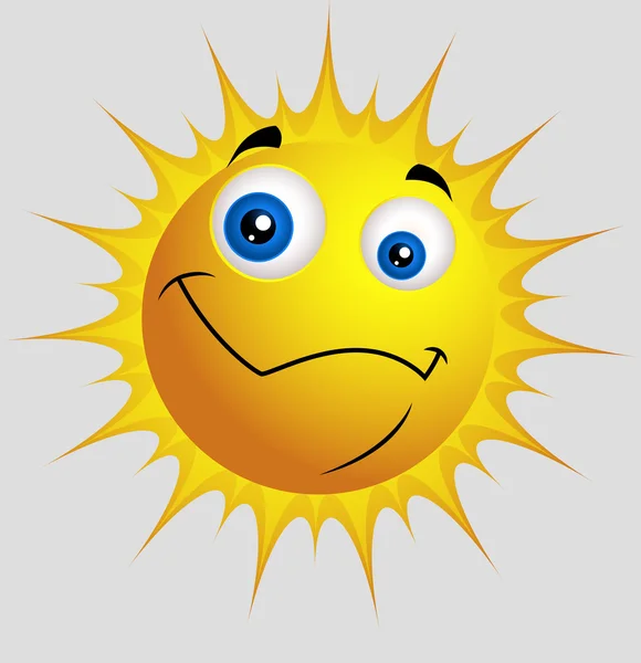 Comic Sun Smiley — Stock Vector