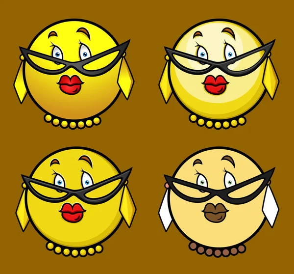 Öğretmen göz Emoji Smiley ifade — Stok Vektör