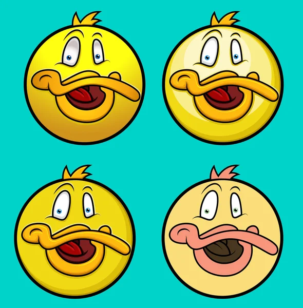 Ducky Smiley Set — Stockvector