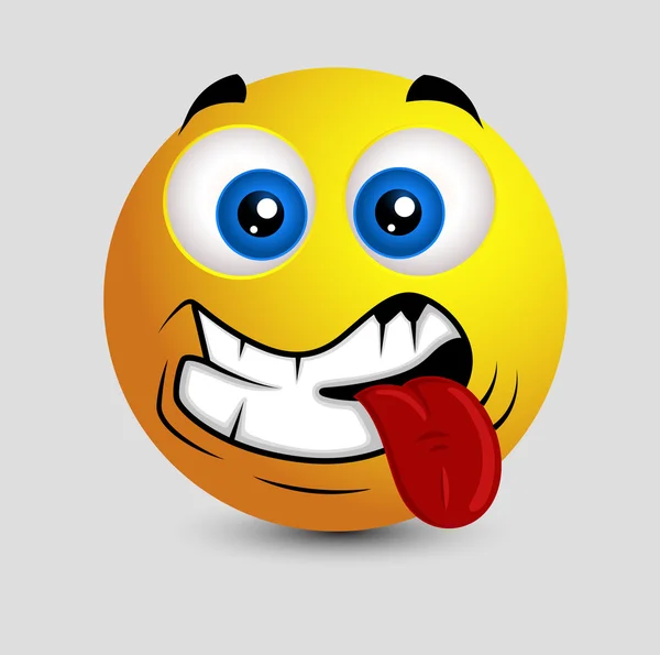 Oops - Lengua hacia fuera Smiley Vector — Vector de stock