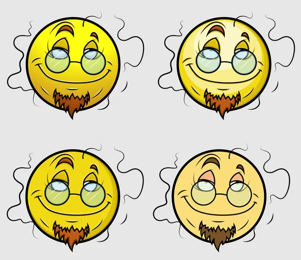 Profesor Apestoso Emoji Emoticon Sonriente — Vector de stock