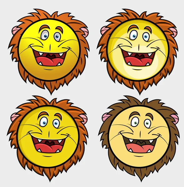 Lion Emoji Smiley Emoticon — Stockvector