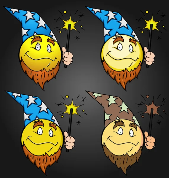 Wizard emotion Set — Stock vektor