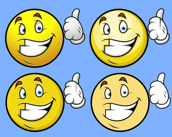 Thumbs Up - мультфільм Smiley Set — стоковий вектор