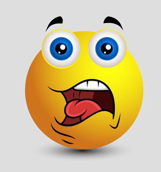 Geschokt expressie - Emoji Smiley Emoticon — Stockvector