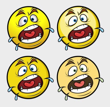 Emoji Smiley ifade bağırarak