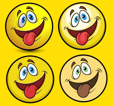 Dilini dışarı komik smiley