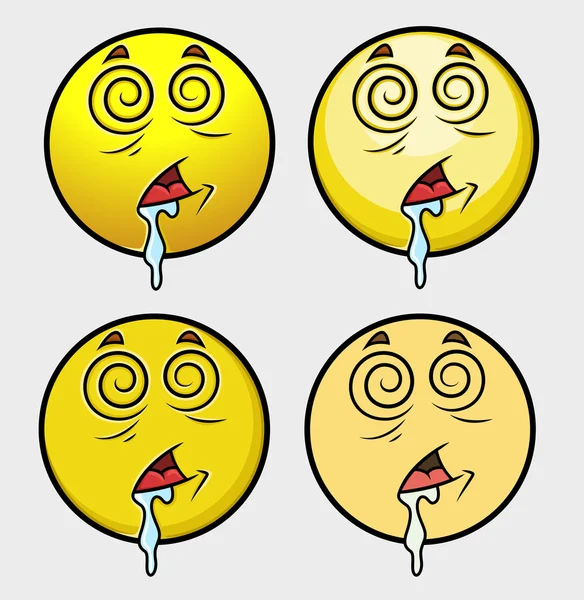 Set de Emoticones Hipnotizados — Archivo Imágenes Vectoriales
