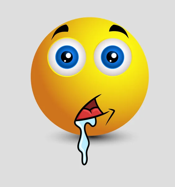 Emoji Sorridente Emoticon orripilante — Vettoriale Stock