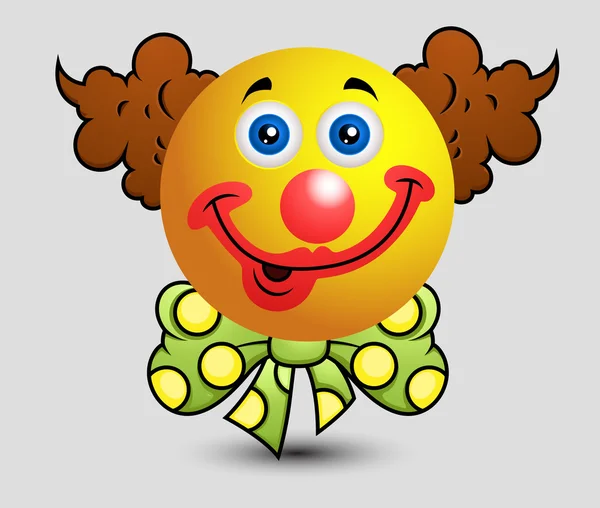 Kreslený legrační klaun Emoji smajlíka smajlík — Stockový vektor