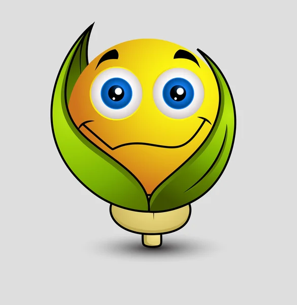 Vegetarisk Emoji Smiley smiley — Stock vektor