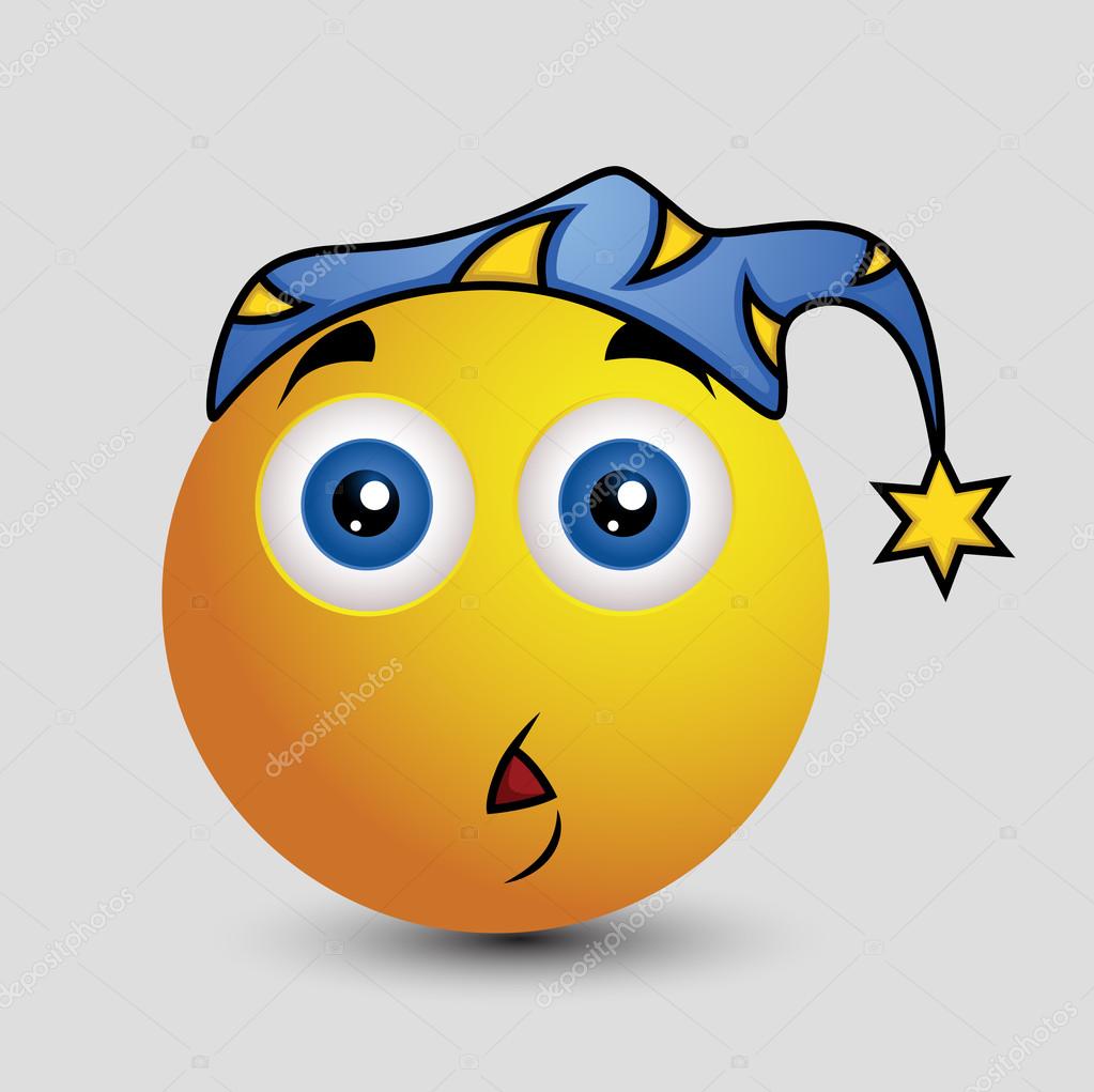 Cute Frightened Emoticon Emoji Smiley Vector Illustration Stock