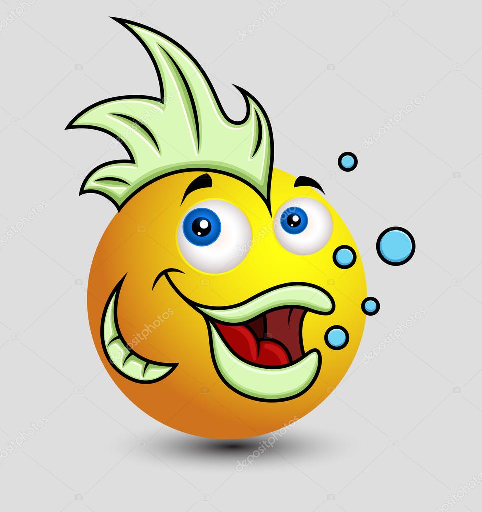Cartoon vis Emoji Smiley Emoticon — Stockvector © baavli 98065966
