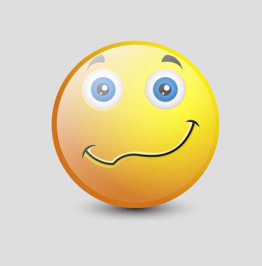 Sakin gülümseme vektör