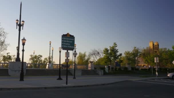 Panoramisch promenade van Sacramento, Californië — Stockvideo