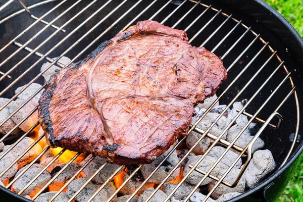 Filete frito en una parrilla —  Fotos de Stock