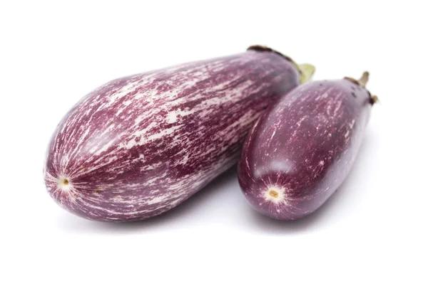 Striped eggplant isolated on white — Stock Photo, Image
