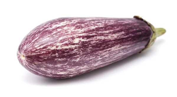 Striped eggplant isolated on white — Stock Photo, Image