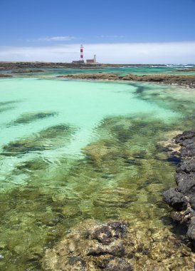 Kuzey Fuerteventura, Faro de Tos etrafında küçük sığ lagün
