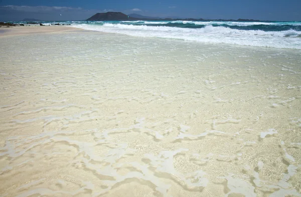 Βόρεια Fuerteventura, παραλία Corralejo Flag — Φωτογραφία Αρχείου