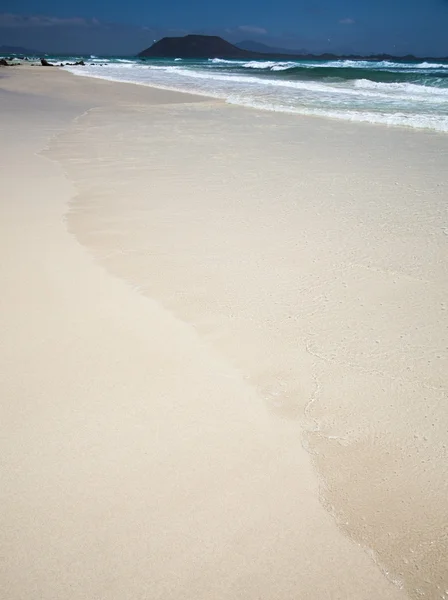 Norra Fuerteventura, stranden Corralejo Flag — Stockfoto