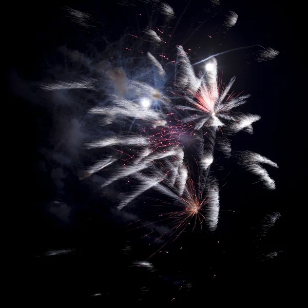 Fireworks on black background — Stock Photo, Image