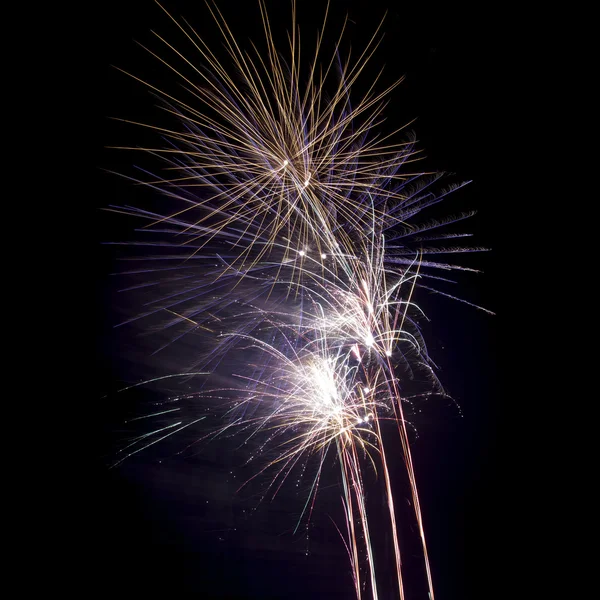 Fireworks on black background — Stock Photo, Image