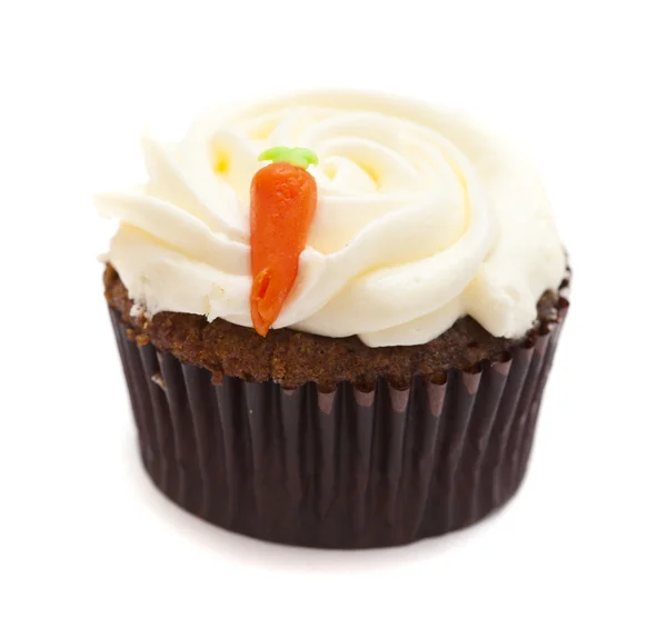 Carrot cupcake with butter and sugar icing — Stock Photo, Image