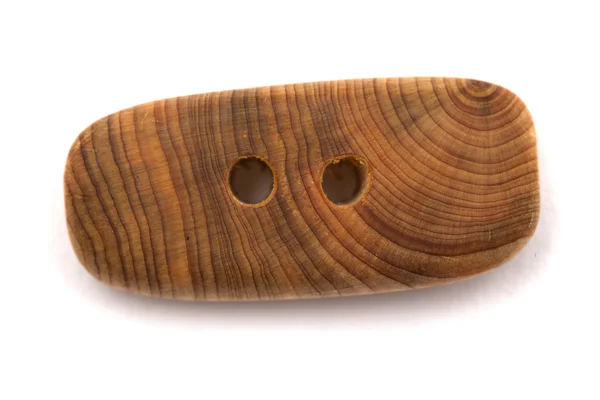 Ručně vyráběné dřevěné knoflíky, samostatný — Stock fotografie