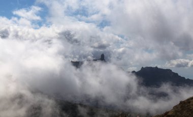 Gran Canaria, adanın merkez kısmının manzarası, Las Cumbres, ie The Summits, Ekim 