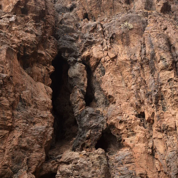 Gran Canaria Paesaggi Lungo Percorso Escursionistico Intorno Burrascoso Barranco Hondo — Foto Stock