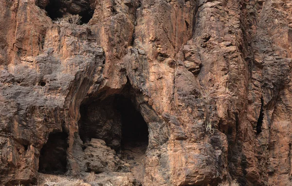 Gran Canaria Landschappen Langs Wandelroute Rond Het Ravijn Barranco Hondo — Stockfoto