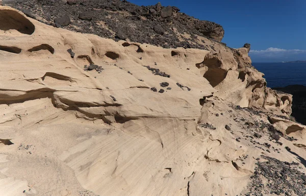 Gran Canaria Étonnantes Figures Érosion Grès Dans Les Ravins Punta — Photo