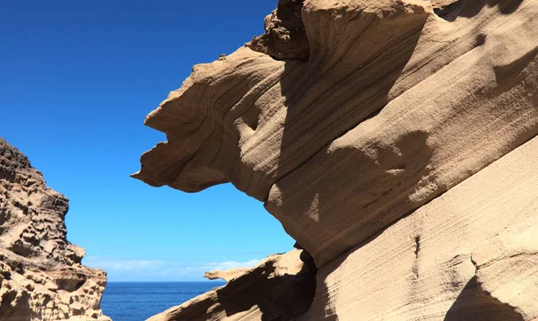 Gran Canaria Incríveis Figuras Erosão Pedra Areia Ravinas Capa Punta — Fotografia de Stock