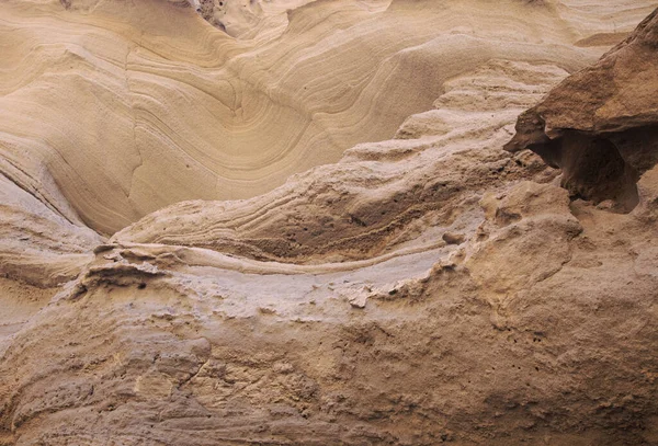 Gran Canaria是岛上西部Punta Las Arenas海角 也叫Playa Artenara 峡谷中惊人的沙石侵蚀人物 — 图库照片