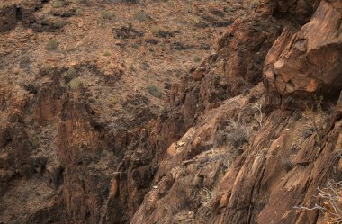Büyük Kanarya, adanın güney kısmındaki Barranco del Toro 'nun çevresindeki yürüyüş rotası boyunca uzanan manzaralar, San Agustin tatil köyüne yakın mağaralar ve mağaralarla dolu.