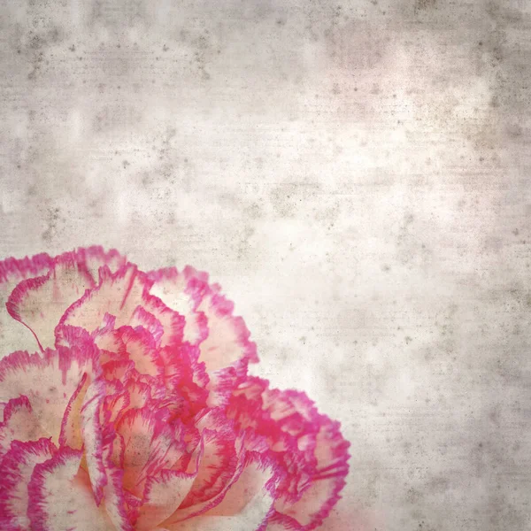 Stylish Textured Old Paper Background Light Cream Carnation Pink Edges — Stock Photo, Image