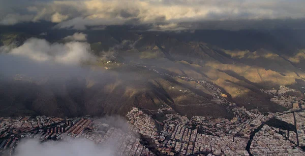 Este Tenerife Desde Aire Acerca Aeropuerto Del Norte Baja Luz — Foto de Stock