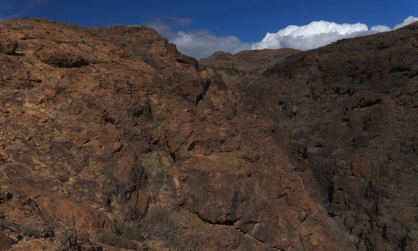 Gran Canaria Paysages Long Route Randonnée Autour Ravin Barranco Del — Photo