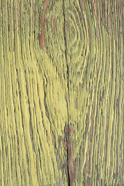 Old Painted Wood Surface Paint Peeling Chipping Macro Background — Stock Photo, Image