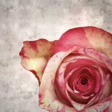 Benekli pembe ve kremalı eski kağıt kare arkaplan 