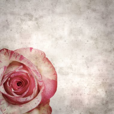 Benekli pembe ve kremalı eski kağıt kare arkaplan 