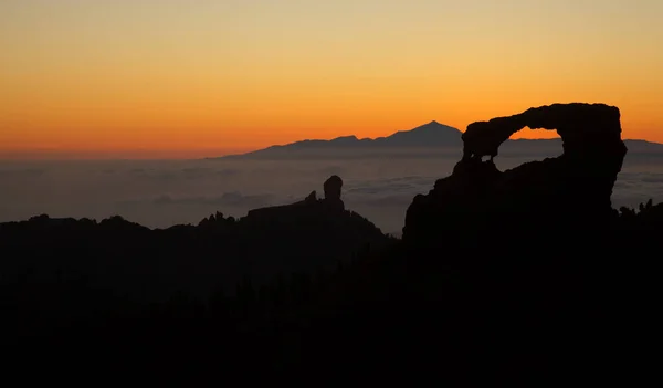 Gran Canaria Paisaje Parte Central Isla Las Cumbres Decir Las — Foto de Stock