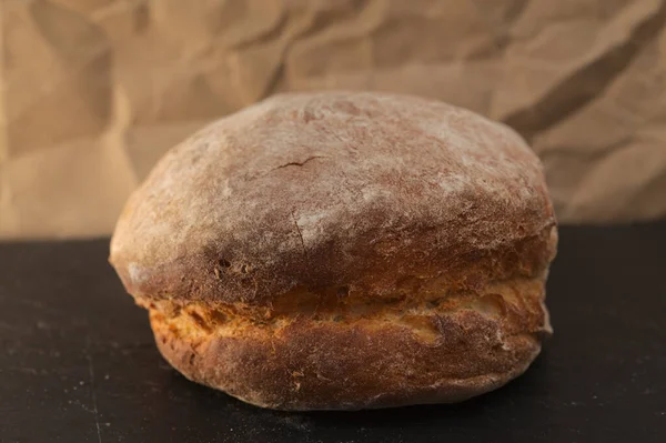 Runt Bröd Med Potatis Och Anis Hantverksmässigt Bröd Gjort Gran — Stockfoto