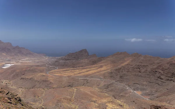 Gran Canaria Adanın Batı Kısmının Manzarası Postacı Yolu Camino Del — Stok fotoğraf