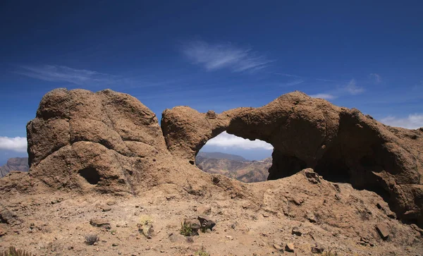 카나리아 이섬의 Summitts Climbing Route Cruz Timagada Lajas Del Nublo — 스톡 사진