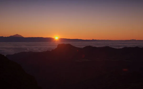 Gran Canaria Adanın Merkezi Manzarası Las Cumbres Summits Kaya Oluşumu — Stok fotoğraf