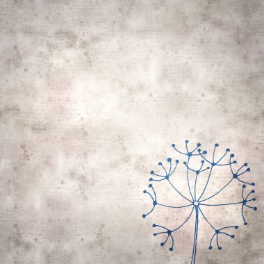 Çiçek motifinin çizgi çizimleriyle kare biçiminde eski desenli kağıt arka plan