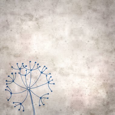 Çiçek motifinin çizgi çizimleriyle kare biçiminde eski desenli kağıt arka plan